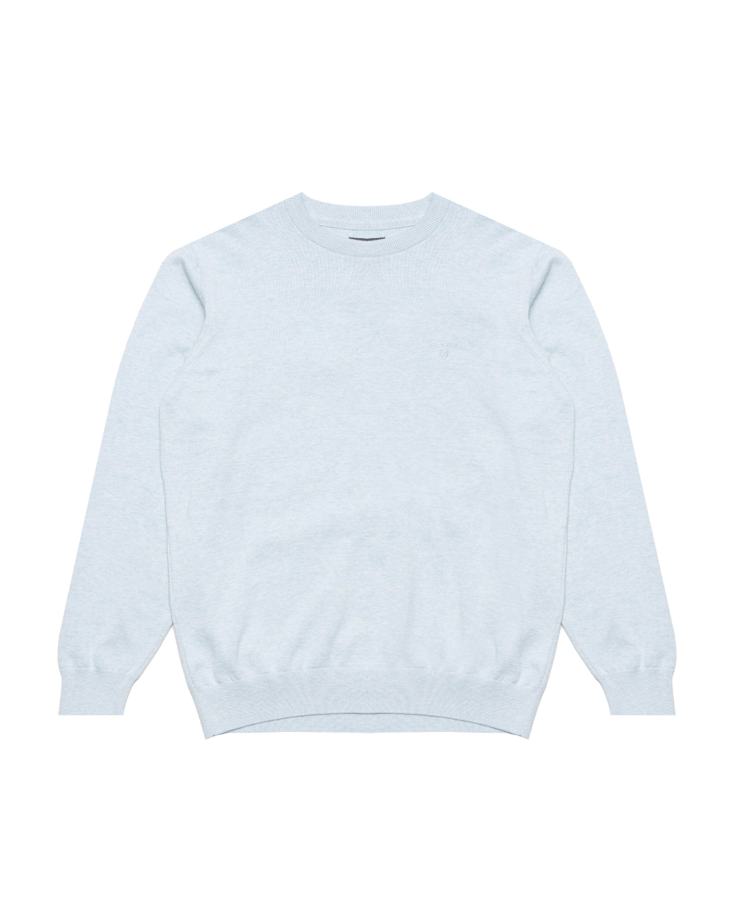 (取寄) バブアー メンズ ピマ コットン クルーネック セーター Barbour men Pima Cotton Crewneck Sweater Ocean Sky Barbour Pima Cotton Crewneck Sweater | MKN0932BU61 | AFEW STORE